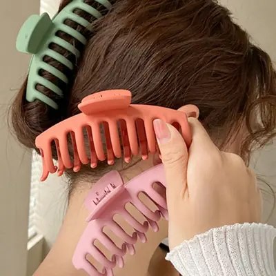 Orange Hair Clip for Women's Updo and Clip Back