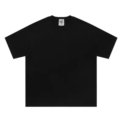 Black White Tee Men Women Cotton Summer Round Neck