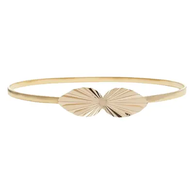 Korean Style Women's Belt with Leaf Design
