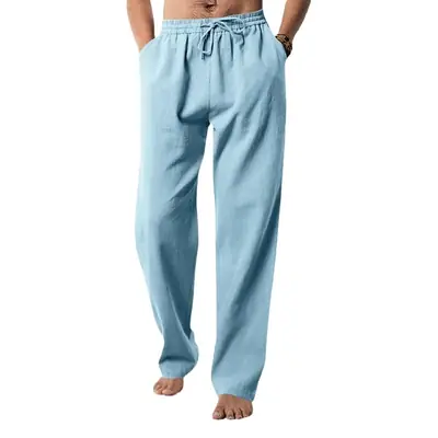 Men's Green Straight Pants Casual Spring Autumn Wear