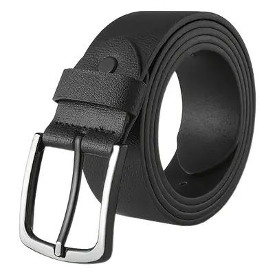 New Men's Black Leather Belt Cowhide All-Match