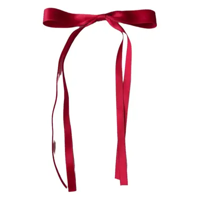 Blue Satin Hair Bow Ribbon for Girls