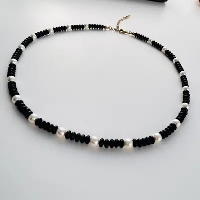 Japanese & Korean Style Vintage Pearl Beaded Necklace for Women