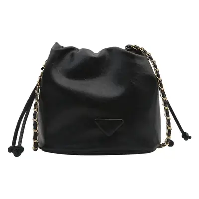 Black Chain Shoulder Bag for Women Winter New