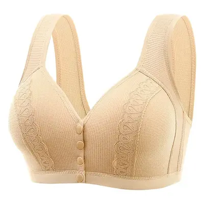 Plus Size Wireless Bra for Women, Soft & Breathable, Front Buckle