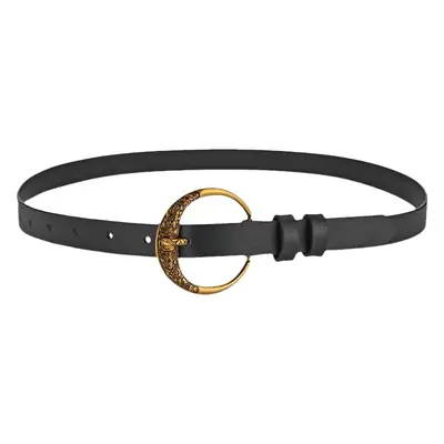 Retro Circle Belt Women Brown Gold Decorative Waist