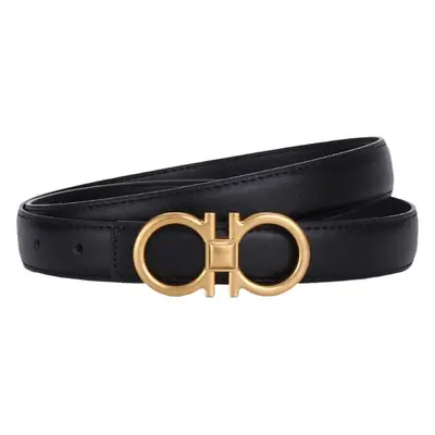 Women Vintage Black H-Braceled Waist Belt