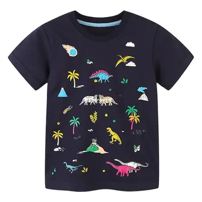 European American Style Boys Dinosaur Printed T-Shirt