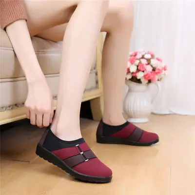 Spring and Autumn Classic casual shoes for middle-aged and elderly women's single-layer shoes soft bottom non-slip flat mom shoes old Beijing cloth shoes for women