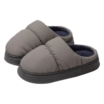 Cotton Slippers for Men, Winter Waterproof, Non-Slip, Indoor Home Warm, Couple's Large Size, Latex Antibacterial, Women's Home Leisure