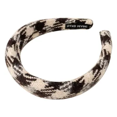 Korean Retro Houndstooth Headband Women Face Wash