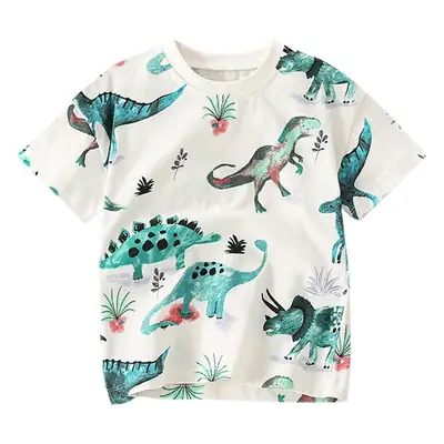 Malwee Boys Summer Printed T-Shirt White Blue Black
