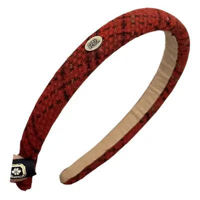 New Year Red Plaid Skull Top Headband Hair Accessories