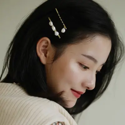 Natural Pearl Hair Clips for Women's South Korea