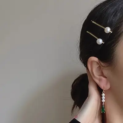 French Pearl Hair Clips for Women Elegant Classical Style