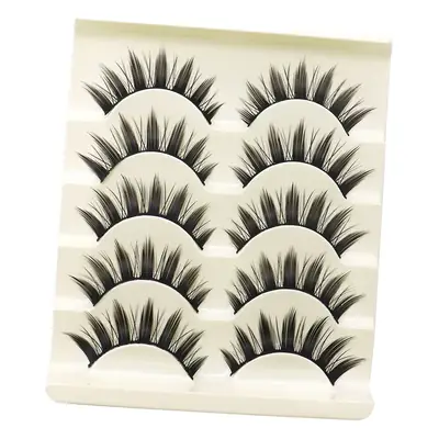 False Eyelashes Set Thick Black 3 Pcs