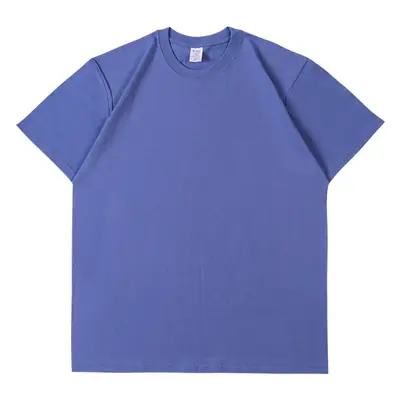 Blue Cotton T-Shirt 230g Pure Cotton Loose Fit
