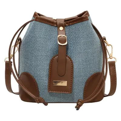Women's Winter Canvas Shoulder Bag with Brown Accents