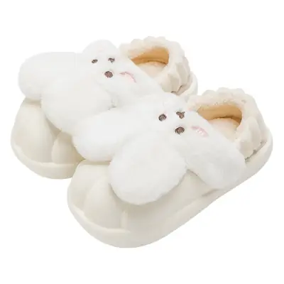 Cute Plush Cotton Detachable Slippers Women Winter