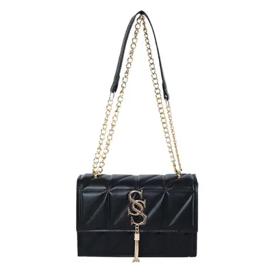 Red Rhomboid Shoulder Bag with Gold Chain for Women