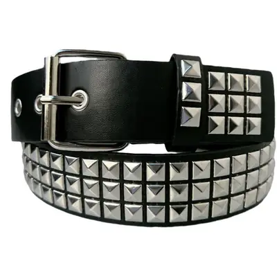 Black Studded European Belt for Women