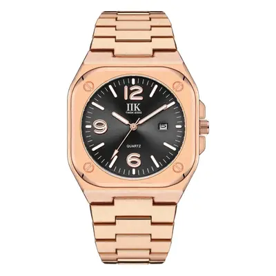 Luminous Square Men's Quartz Watch with Blue Dial