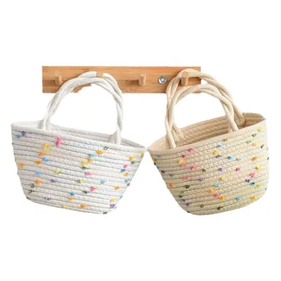 New Arrival Straw Cotton Rope Bag for Women