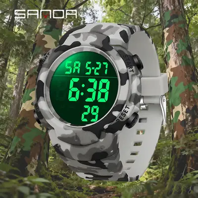Sanda Military Style Waterproof Sports Watch 46MM