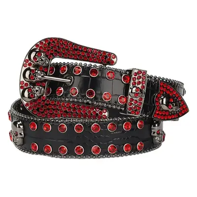 Skull Rhinestone Belt Ghost Head Dazzle Heavy Punk Style