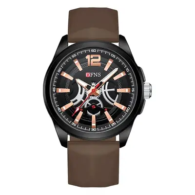Oufani Men's Waterproof Quartz Watch White Strap