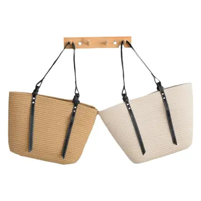 Women Woven Tote Bag Large Capacity Beach Use