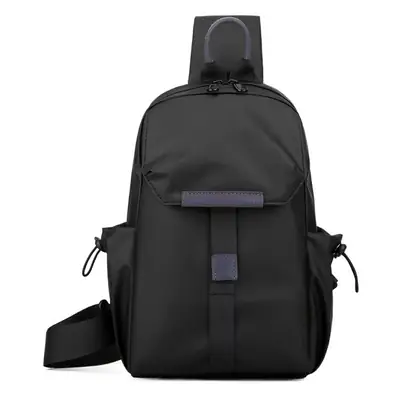 Men's Grey Nylon Shoulder Bag Winter Casual Riding Messenger