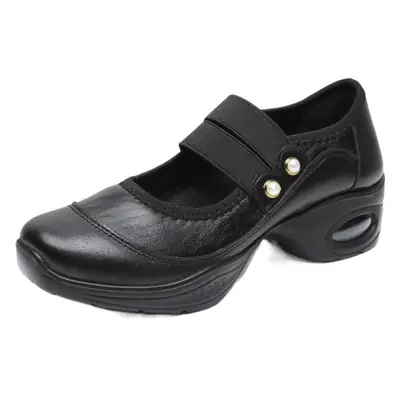 Women's Square Dance Shoes with Air Cushion & Pearl Buckle