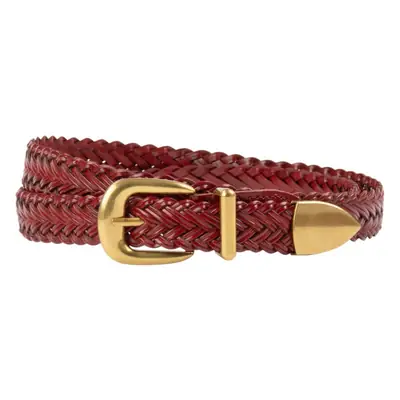 Women's Woven Belt with Gold Buckle Casual Belt
