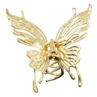Gold Butterfly Hair Clip with Rhinestones