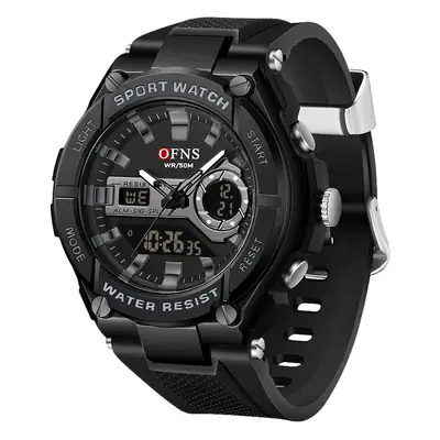 Ofns Black Digital Sport Watch with Dual Display