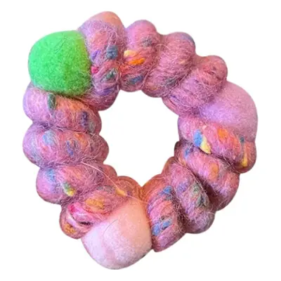 Rainbow Wool Phone Ring Hair Band for Women