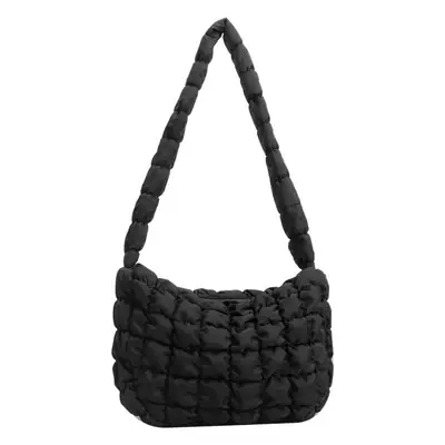 Blue Quilted Shoulder Bag for Women 2023