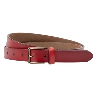 Women's Brown Genuine Leather Belt with Gold Buckle