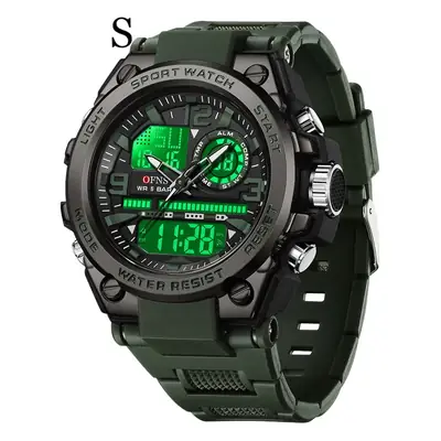 Men's Waterproof Digital Alarm Clock Watch Green