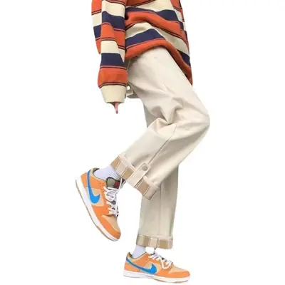 Men Woolen Straight Leg Sweatpants American High Street