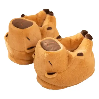 Cute cartoon water guinea pig capabala plush floor slippers cotton shoes men and women winter home bag heel warm cotton shoes