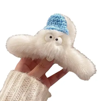 Plush Clip Hats for Women Winter Warm Accessories