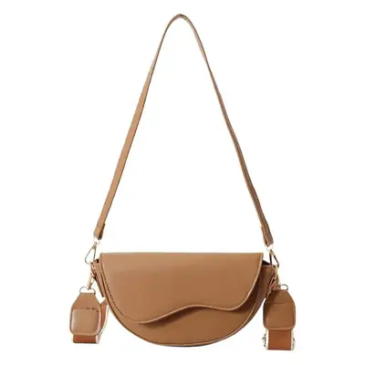 Women's Brown Leather Shoulder Bag 2024 Winter New