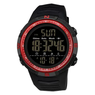 Ofns Digital Watch Black Red 24Hr Display