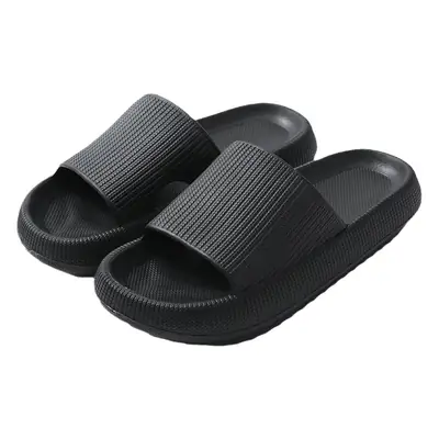 Women Blue Logo Platform Slippers Summer Indoor