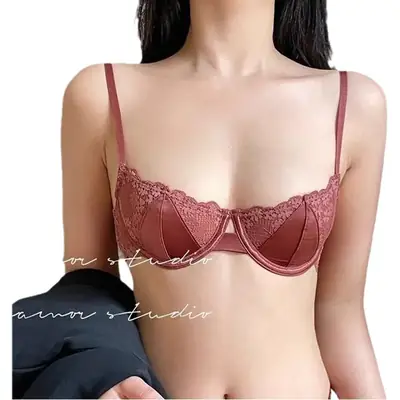 Ultra-Thin Lace Underwear for Big Chest Support