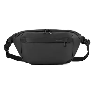 WEPOWER Men's Black Waist Messenger Bag Large Capacity Lightweight Sports Bag