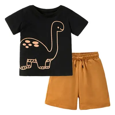 Little Maven Summer Suit Brown Cotton Two-Piece