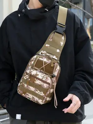 Camouflage Crossbody Bag for Men Tactical Outdoor Sports